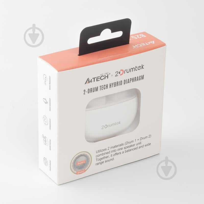 Bluetooth-гарнитура A4Tech B25 (Grayish White) white (B25 (Grayish White)) - фото 7