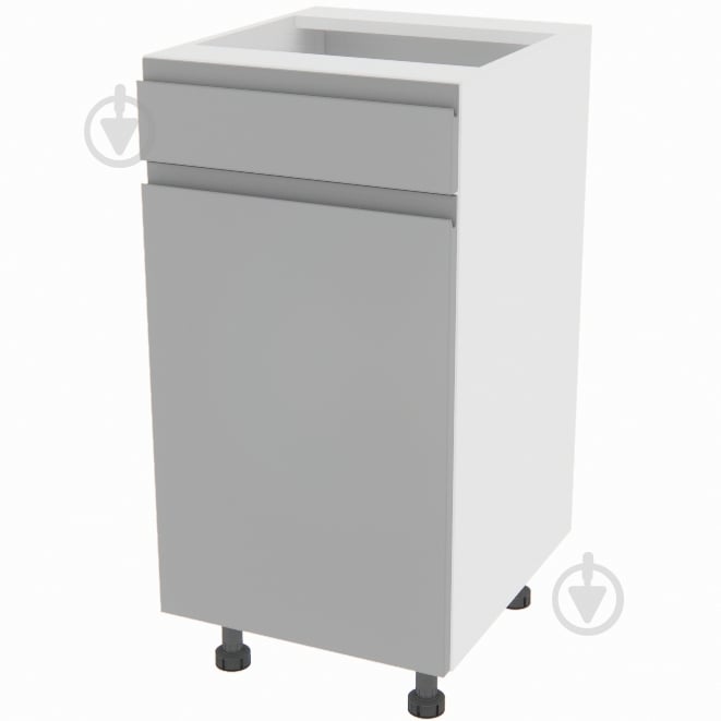 Тумба нижняя Влада ( Н 40 ДШ FAVORIT левая) серый бархат/белый - фото 1 Тумба нижняя Влада ( Н 40 ДШ FAVORIT левая) серый бархат/белый - фото 1