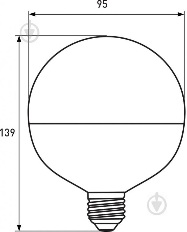 Лампа светодиодная Eurolamp 15 Вт G95 матовая E27 220 В 4000 К LED-G95-15274(N) - фото 3