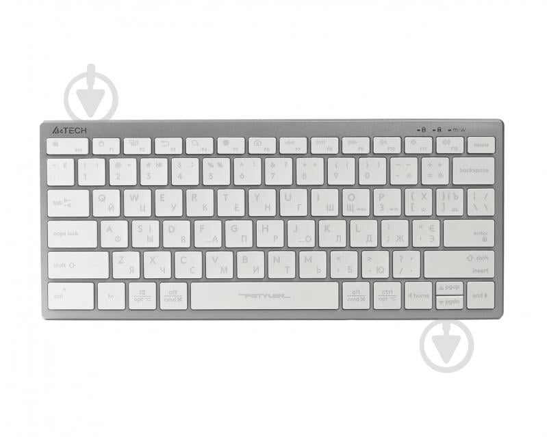 Клавіатура A4Tech (FX61 USB (White)) з ножичним перемикачем Fstyler white - фото 1