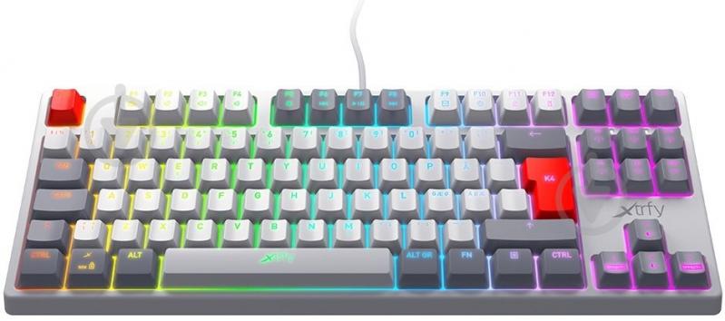 Клавиатура Xtrfy K4 TKL RGB Kailh Red Retro (XG-K4-RGB-TKL-RETRO-RRUS) grey - фото 2