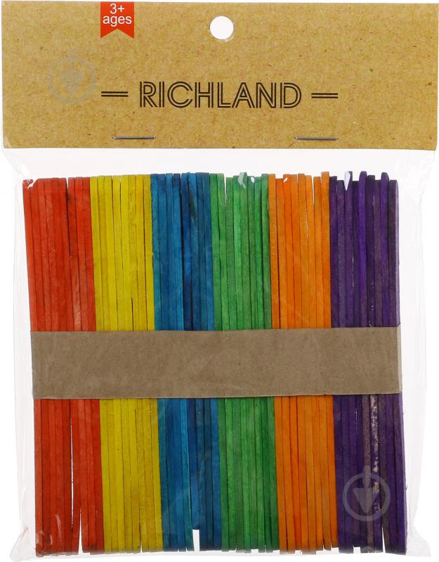 Палочки декоративные деревянные разноцветные 1 комплектов 50 шт. Річ-Ленд - фото 3