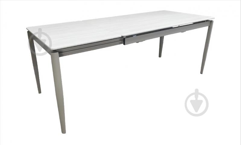 Стол обеденный Prestol Хит 1400(2000)x800x750мм бежевый/серый - фото 3