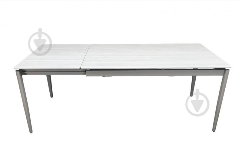 Стол обеденный Prestol Хит 1400(2000)x800x750мм бежевый/серый - фото 4