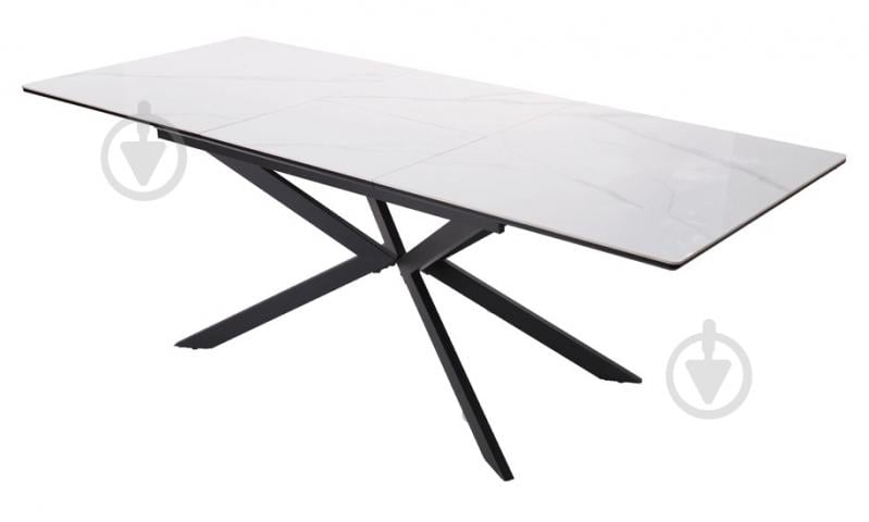 Стол обеденный Prestol Атлас 1600(2200)x900x750мм белый/черный - фото 7