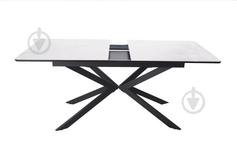 Стол обеденный Prestol Атлас 1600(2200)x900x750мм белый/черный - фото 5
