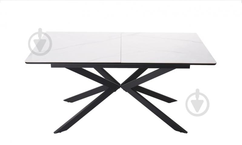 Стол обеденный Prestol Атлас 1600(2200)x900x750мм белый/черный - фото 2