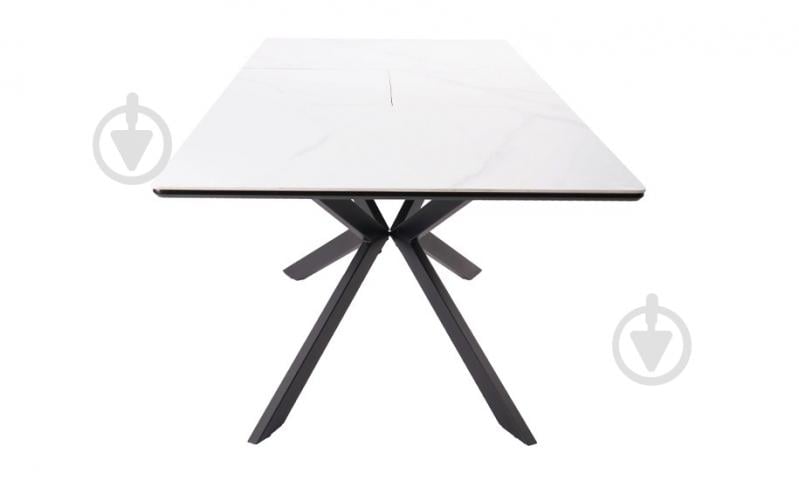 Стол обеденный Prestol Атлас 1600(2200)x900x750мм белый/черный - фото 3