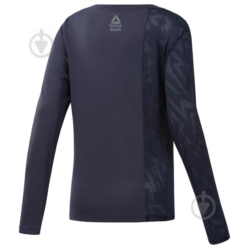 Футболка Reebok RC Burnout LS Tee EC1421 р.S темно-синий - фото 7