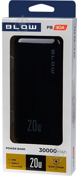 Повербанк BLOW 30000 mAh black (PB30A) - фото 3