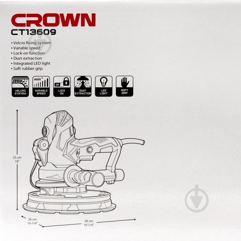 Шліфувальна машина по гіпсокартону Crown CT13609 - фото 5