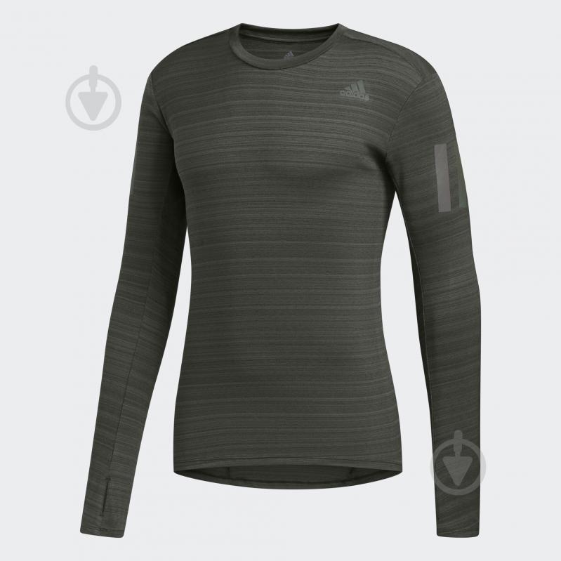 Джемпер Adidas RUNR LS TEE M EI6294 р. M зеленый - фото 1