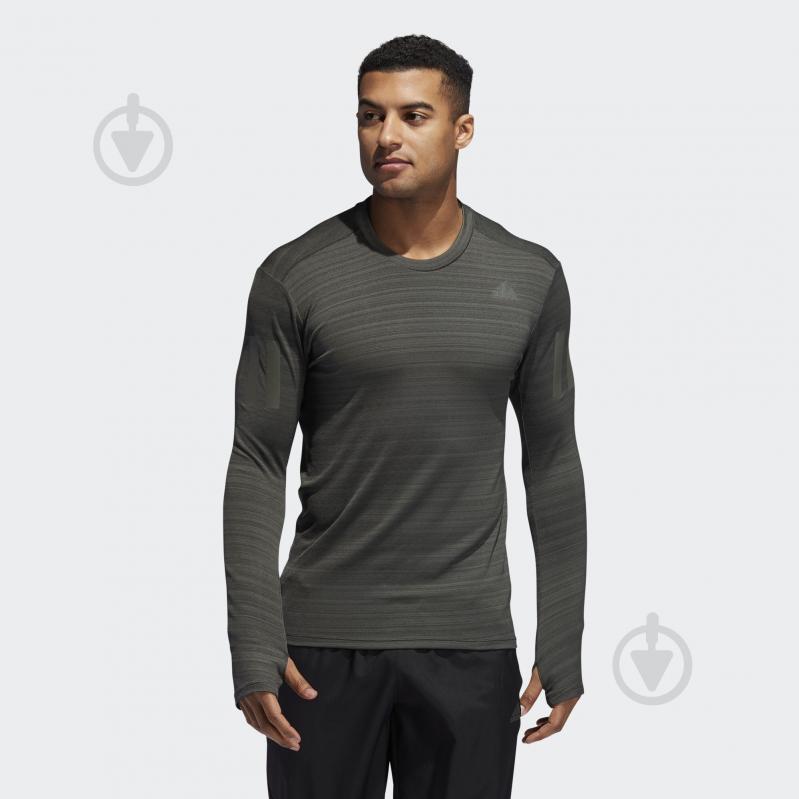 Джемпер Adidas RUNR LS TEE M EI6294 р. XL зеленый - фото 3