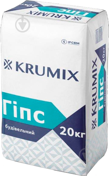 Гіпс будівельний KRUMIX KRUMIX Г-5 Н II 20 кг - фото 1