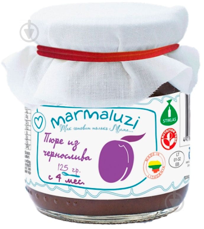 Пюре Marmaluzi Из сушеных слив 125 г 4779034140131 - фото 1