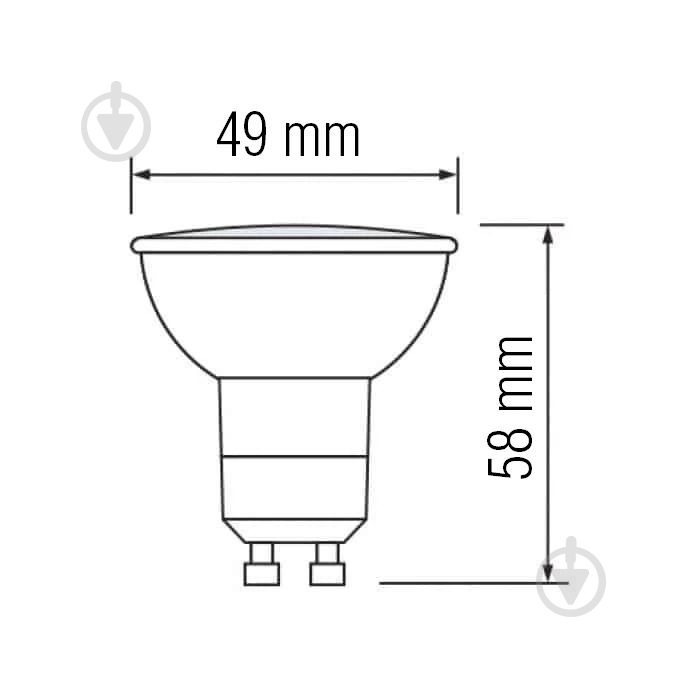 Лампа світлодіодна HOROZ ELECTRIC PLUS-8 8 Вт MR16 матова GU10 175 В 3000 К 001-002-0008-021 - фото 2