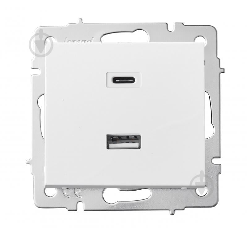Механизм розетки USB + Type C Lezard Vesna белый 742-0288-192TC - фото 1 Механизм розетки USB + Type C Lezard Vesna белый 742-0288-192TC - фото 1