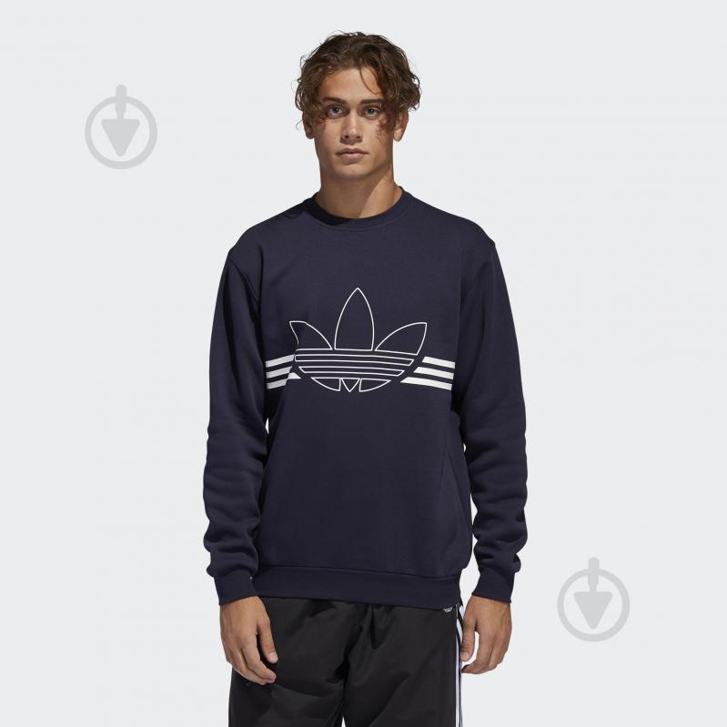 Джемпер Adidas OUTLINE CRW FLC EJ8778 р. M темно-синий - фото 3 Джемпер Adidas OUTLINE CRW FLC EJ8778 р. M темно-синий - фото 3