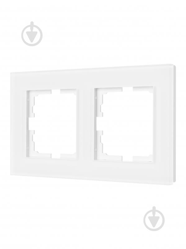 Рамка двухместная Lezard Vesna горизонтальная белый матовый 742-5380-147 - фото 2