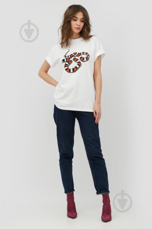 Футболка YAPPI Oversize 3702182 р.M білий - фото 2