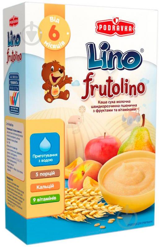 Каша молочная Lino от 6 месяцев Frutolino пшеничная с фруктами 200 г - фото 1