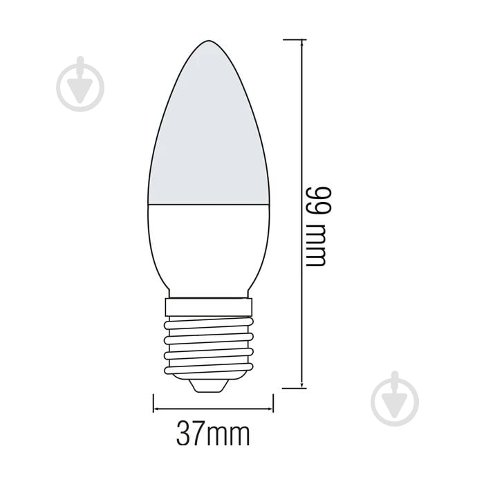 Лампа светодиодная HOROZ ELECTRIC ULTRA-6 6 Вт C37 матовая E27 175 В 4200 К 001-003-0006-060 - фото 2