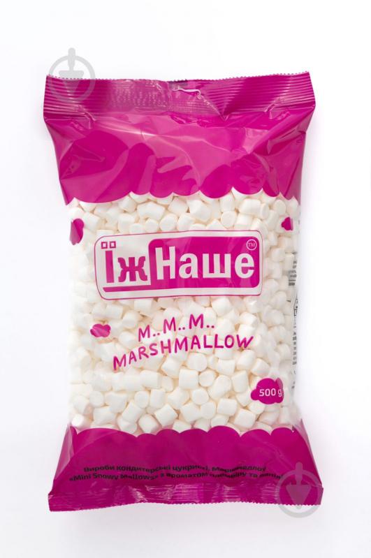 Маршмеллоу ТМ ЇжНаше Mini Snowy Mallows с ароматом пломбира и ванили 500 г - фото 1