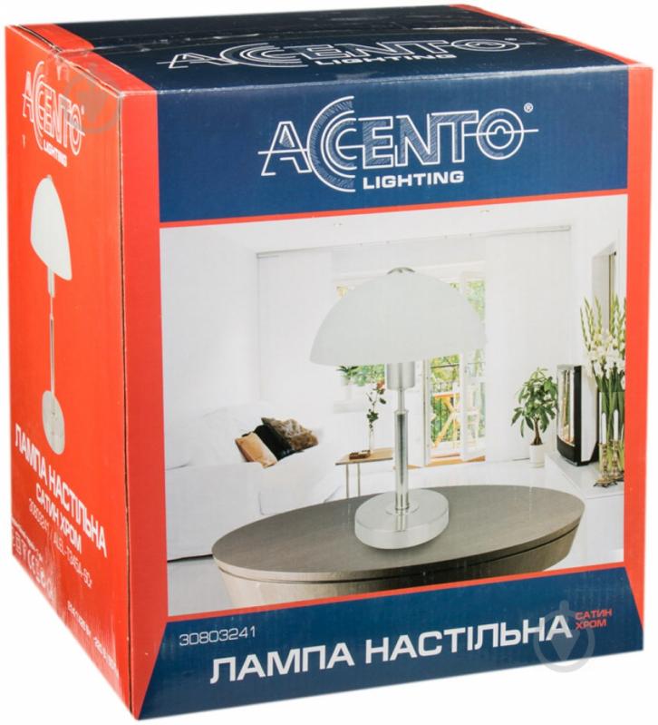 Настольная лампа декоративная Accento lighting 1x25 Вт E14 хром ALEL-T345A-Cr - фото 2