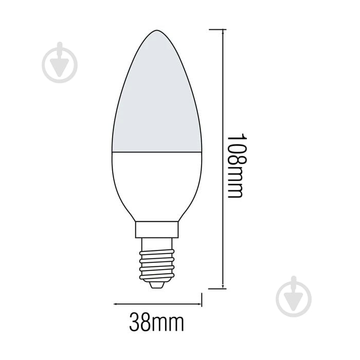 Лампа светодиодная HOROZ ELECTRIC ULTRA-10 10 Вт C37 матовая E14 175 В 4200 К 001-003-0010-030 - фото 2