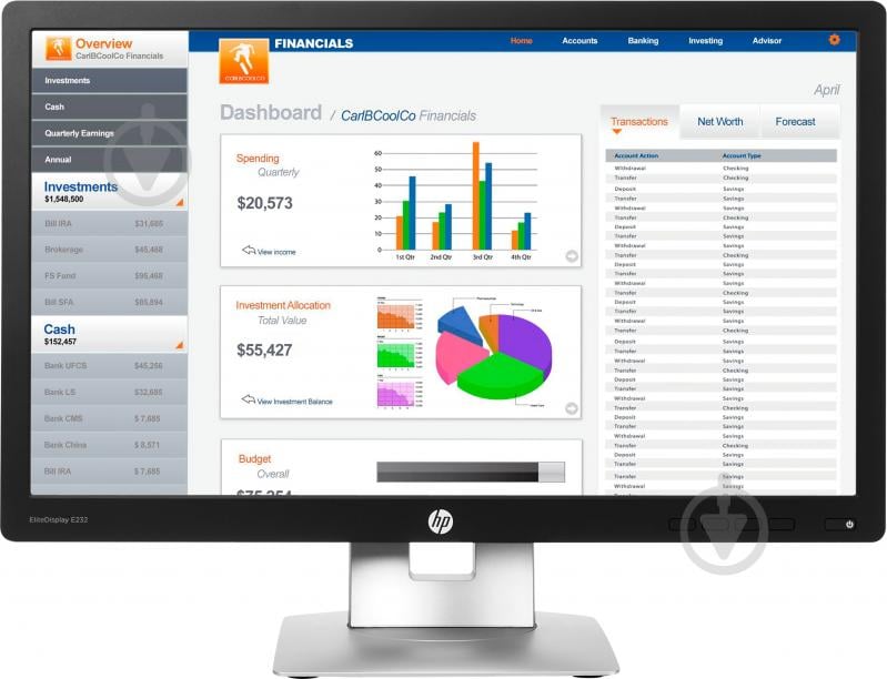 Монитор HP EliteDisplay E232 23" (M1N98AA) - фото 1