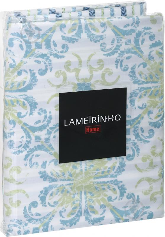 Комплект постельного белья Geo 2,0 бело-голубой Lameirinho - фото 6