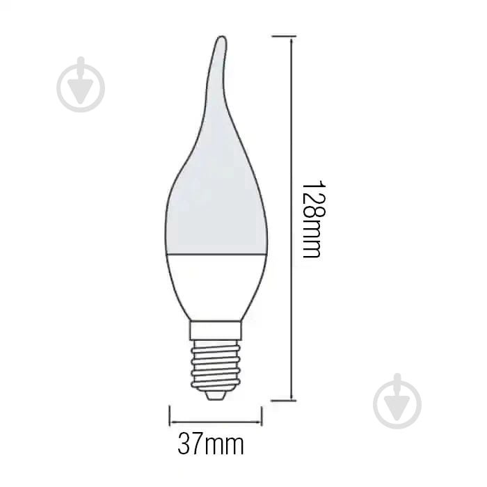 Лампа світлодіодна HOROZ ELECTRIC CRAFT-6 6 Вт CA37 матова E14 175 В 3000 К 001-004-0006-021 - фото 2
