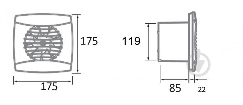 Витяжний вентилятор Cata UC-12 Timer 01300100 - фото 11