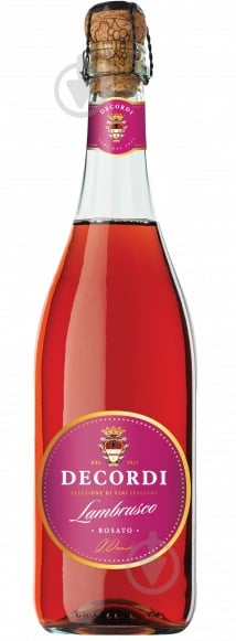 Вино ігристе Decordi Lambrusco Rosato Amabile рожеве напівсолодке 0,75 л - фото 1