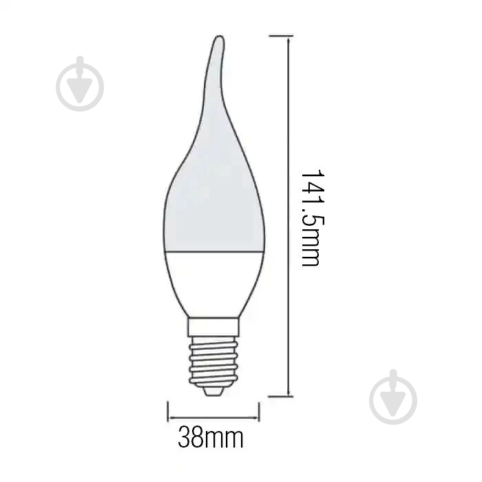 Лампа світлодіодна HOROZ ELECTRIC CRAFT-10 10 Вт CA37 матова E14 175 В 4200 К 001-004-0010-030 - фото 2
