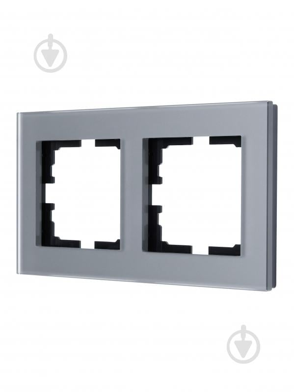 Рамка двухместная Lezard Vesna горизонтальная асфальт 742-M6980-147 - фото 2