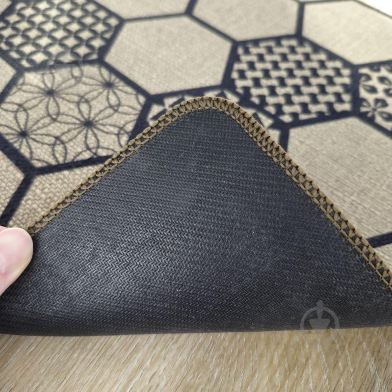 Коврик Dariana Лен Мозаика 60x90 см - фото 2 Коврик Dariana Лен Мозаика 60x90 см - фото 2