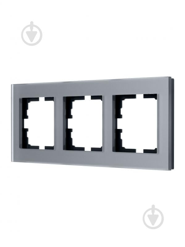 Рамка трехместная Lezard Vesna горизонтальная асфальт 742-M6980-148 - фото 2