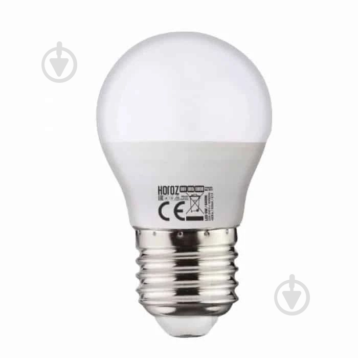 Лампа светодиодная HOROZ ELECTRIC ELITE-6 6 Вт G45 матовая E27 175 В 4200 К 001-005-0006-061 - фото 1