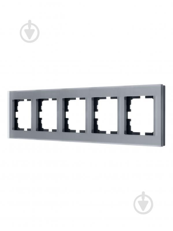 Рамка п'ятимісна Lezard Vesna горизонтальна асфальт 742-M6980-150 - фото 2