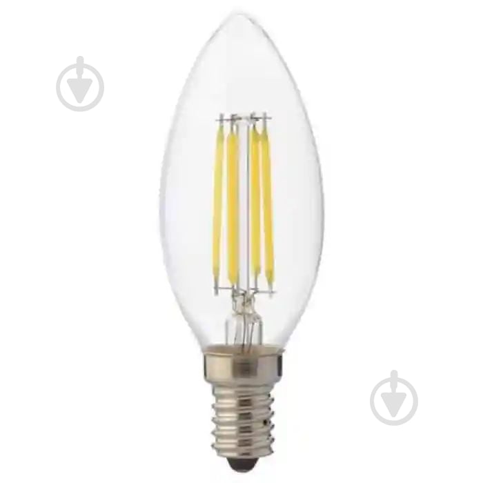 Лампа світлодіодна HOROZ ELECTRIC FILAMENT CANDLE-6 C37 6 Вт E14 2700 К 220 В прозора 001-013-0006-010 - фото 1