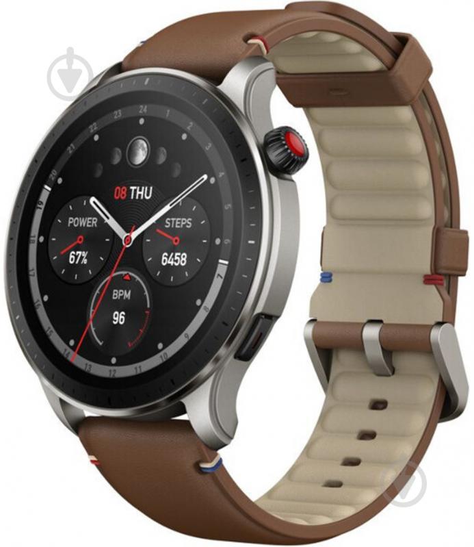 Смарт-часы Amazfit GTR 4 vintage brown leather (955545) - фото 