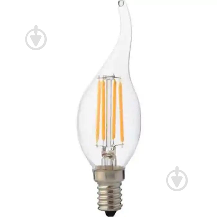 Лампа світлодіодна HOROZ ELECTRIC FILAMENT FLAME-4 CA37 4 Вт E14 2700 К 220 В прозора 001-014-0004-010 - фото 1