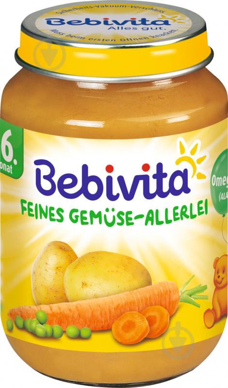 Пюре Bebivita Овощное ассорти 190 г 4018852101116 - фото 1