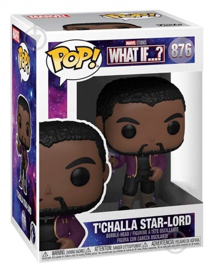 Фигурка Funko POP! Bobble Marvel What If T'Challa Star-Lord Unmasked (FUN25491104) - фото 2