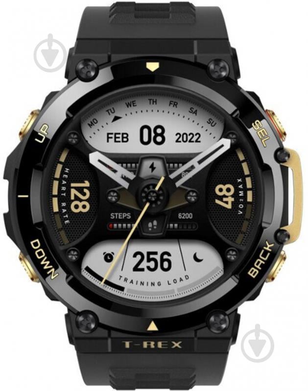 Смарт-годинник Amazfit T-Rex 2 astro black & gold (955552) - фото 2