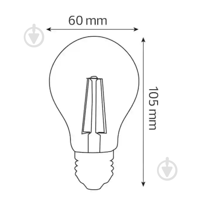 Лампа светодиодная HOROZ ELECTRIC Filament Globe A60 6 Вт E27 4200 К 220 В прозрачная 001-015-0006-030 - фото 2