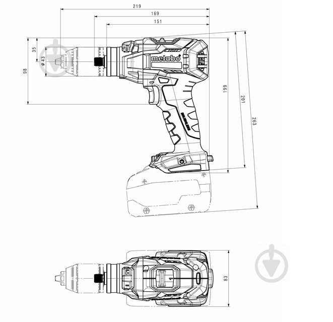 Шуруповерт ударный аккумуляторный Metabo SB 18 LTX BL I 602360850 - фото 2