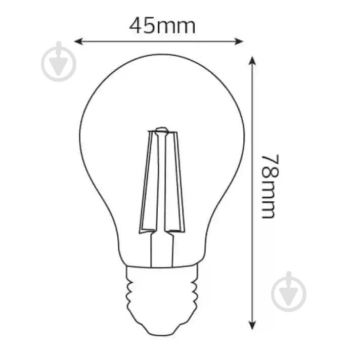 Лампа светодиодная HOROZ ELECTRIC Filament Mini Globe G45 4 Вт E27 4200 К 220 В прозрачная 001-063-0004-030 - фото 2