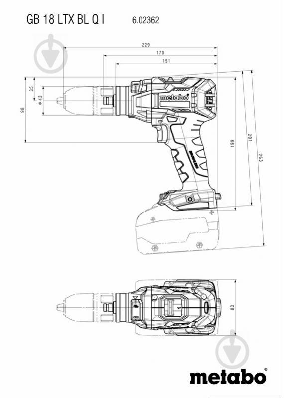 Шуруповерт аккумуляторный Metabo GB 18 LTX BL Q I 602362850 - фото 6